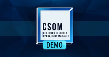 Image of the Certified Security Operations Manager Demo course